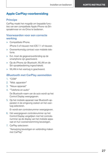 2020 BMW 7 Series Owner's Manual | Dutch