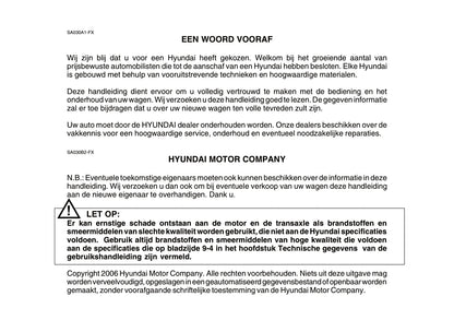 2006-2007 Hyundai Matrix Gebruikershandleiding | Nederlands