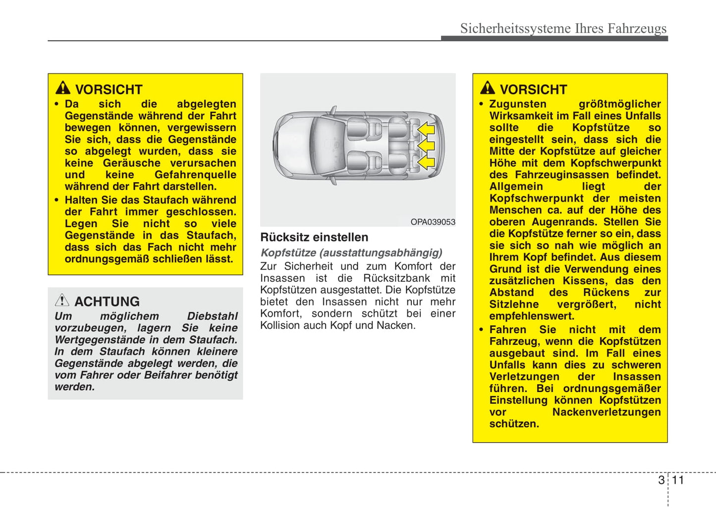 2011-2014 Kia Picanto Manuel du propriétaire | Allemand