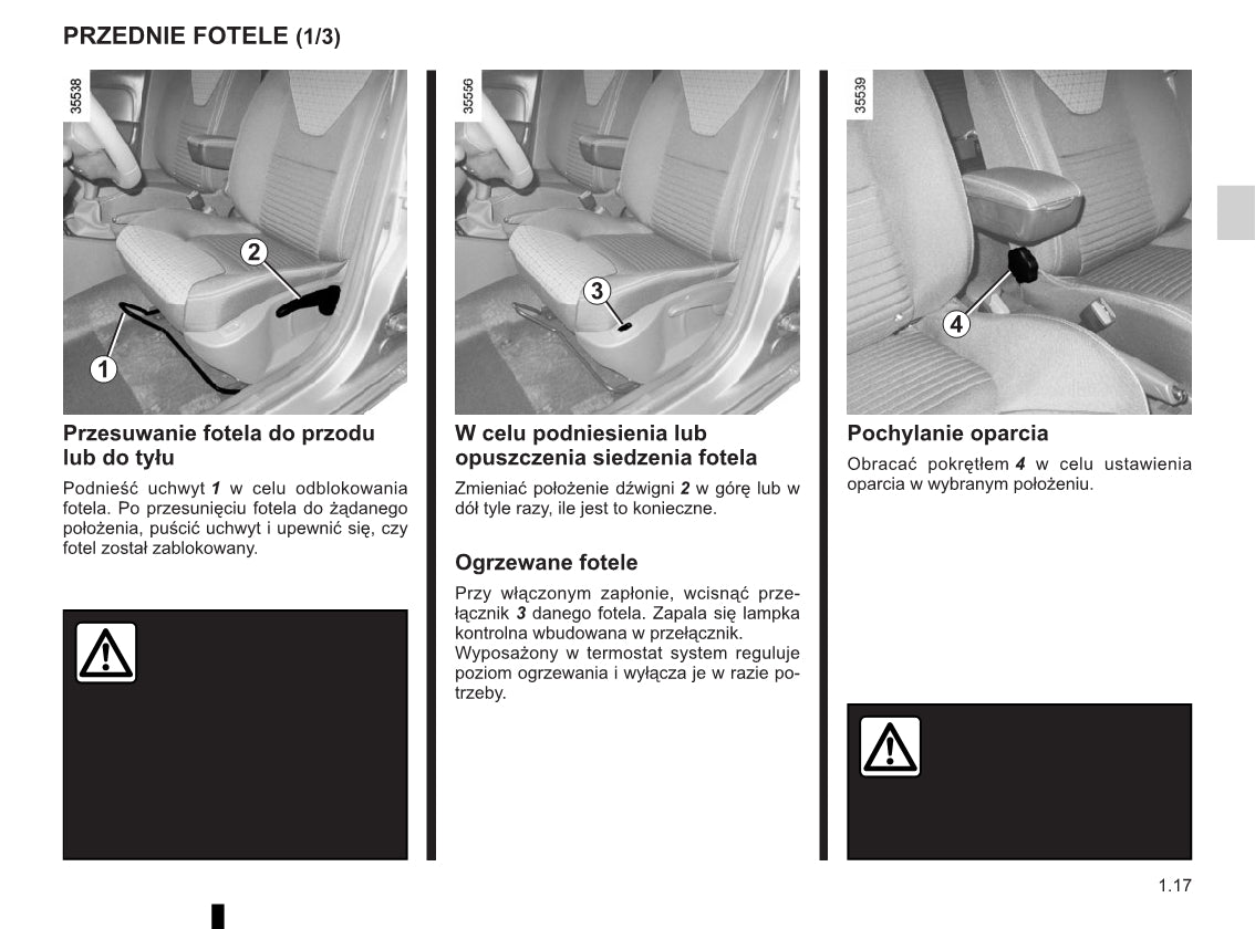 2012-2016 Renault Clio Manuel du propriétaire | Polonais