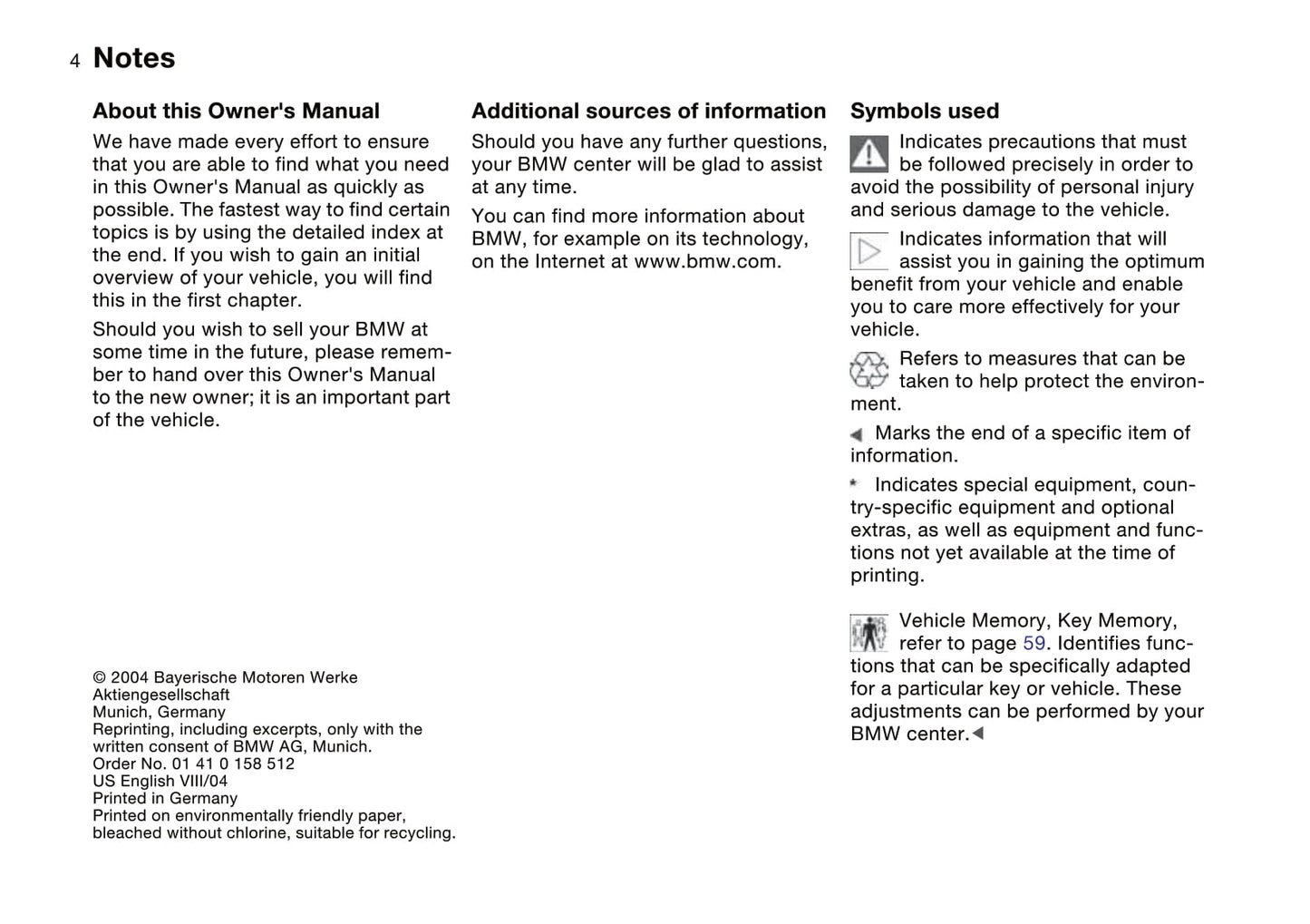 2005 BMW M3 Coupé Owner's Manual | English