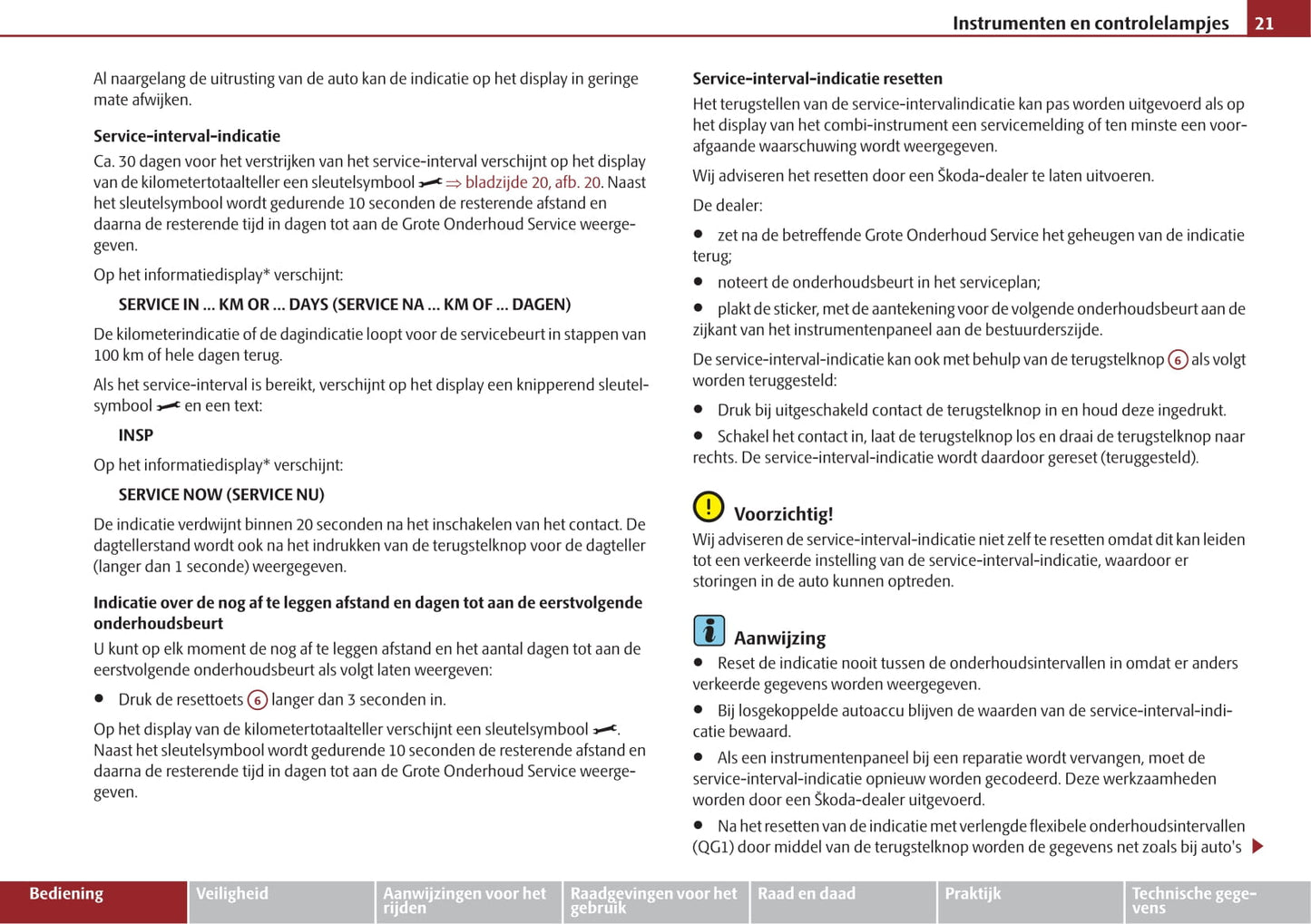 2009-2010 Skoda Roomster Owner's Manual | Dutch