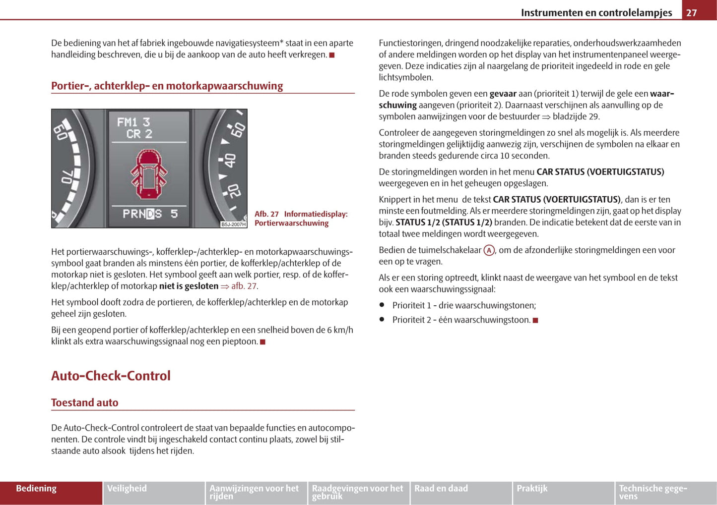 2009-2010 Skoda Roomster Owner's Manual | Dutch