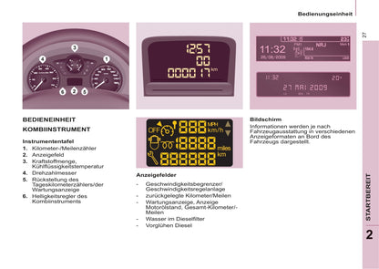 2011-2012 Peugeot Partner Tepee Bedienungsanleitung | Deutsch