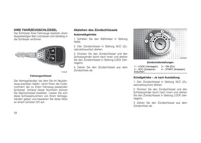 2011-2012 Jeep Cherokee Owner's Manual | German