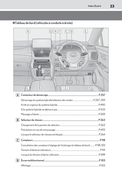 2019-2020 Lexus NX 300h Bedienungsanleitung | Französisch