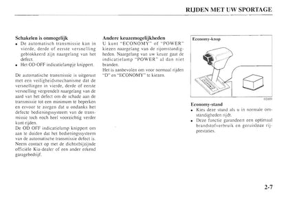 1997-1998 Kia Sportage Gebruikershandleiding | Nederlands