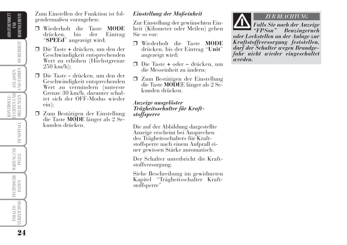 2004-2008 Lanica Musa Manuel du propriétaire | Allemand