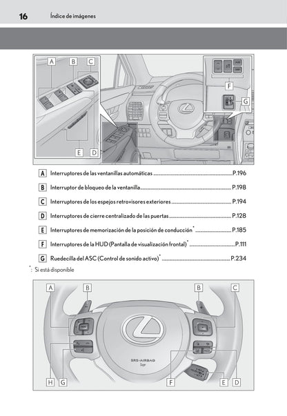 2018-2019 Lexus NX 300h Bedienungsanleitung | Spanisch