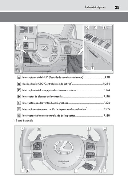 2018-2019 Lexus NX 300h Bedienungsanleitung | Spanisch