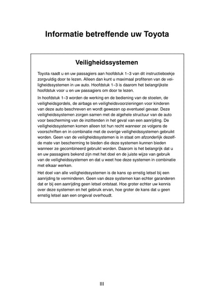 2005-2006 Toyota Yaris Gebruikershandleiding | Nederlands