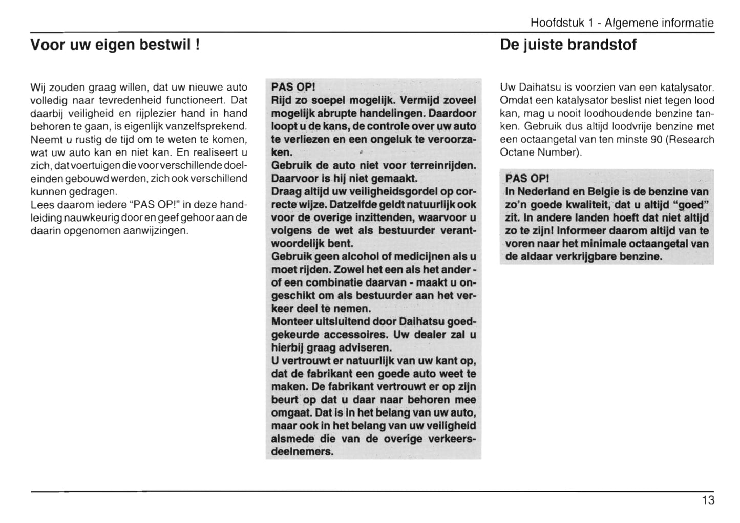 1999-2002 Daihatsu Move Gebruikershandleiding | Nederlands