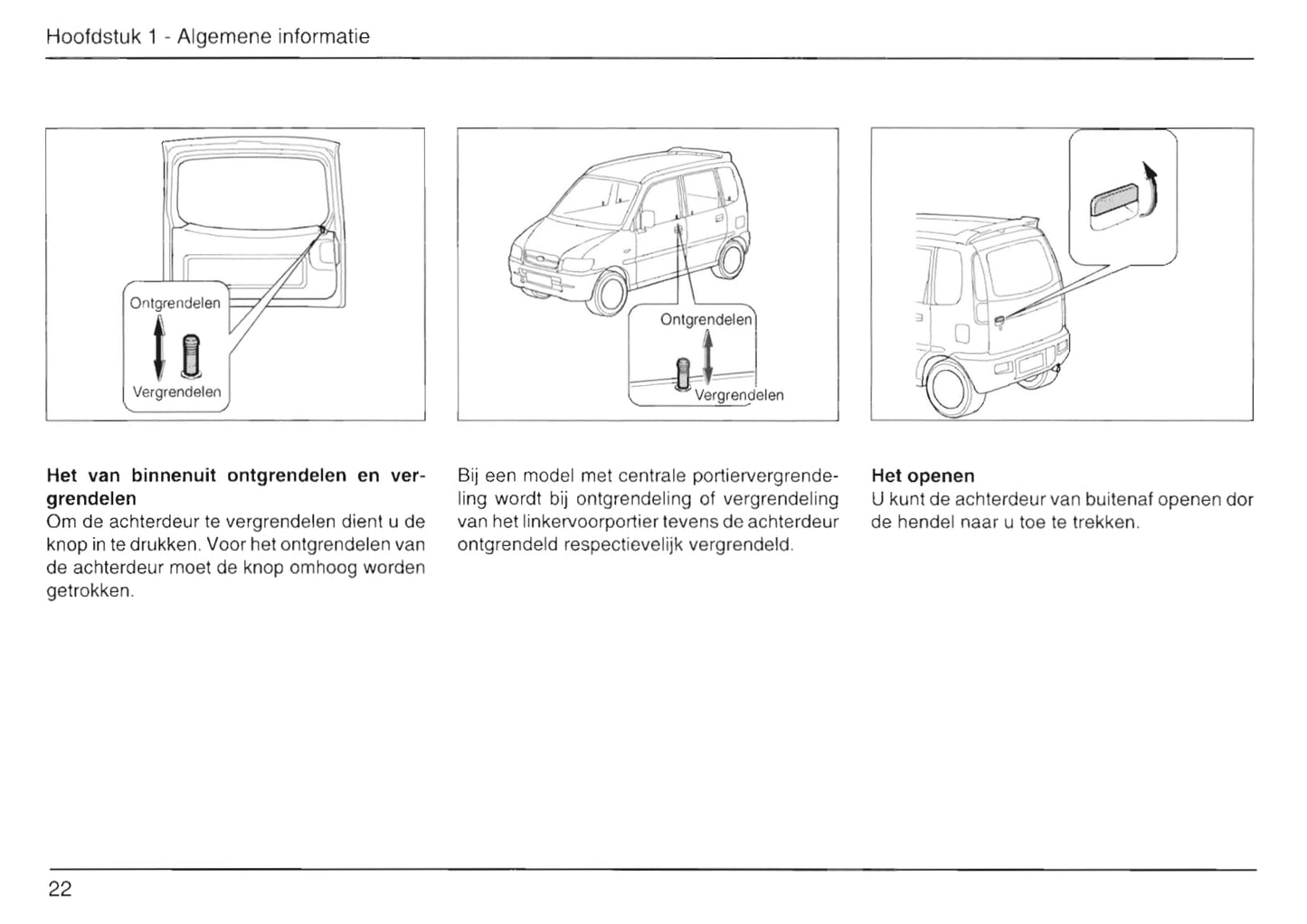 1999-2002 Daihatsu Move Gebruikershandleiding | Nederlands