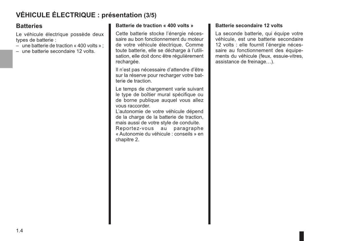 2016-2017 Renault Zoe Owner's Manual | French