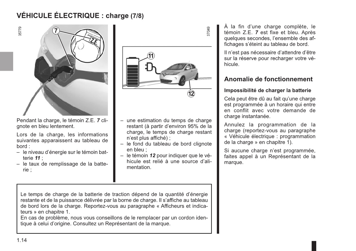 2016-2017 Renault Zoe Owner's Manual | French