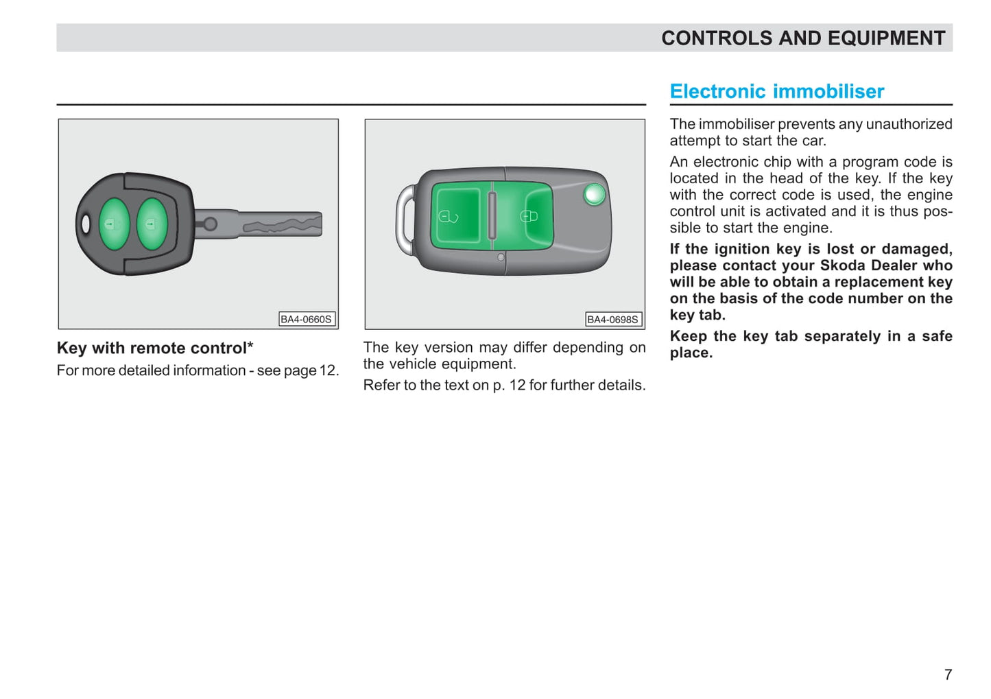 2003-2004 Skoda Octavia Owner's Manual | English