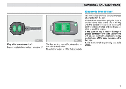 2003-2004 Skoda Octavia Owner's Manual | English