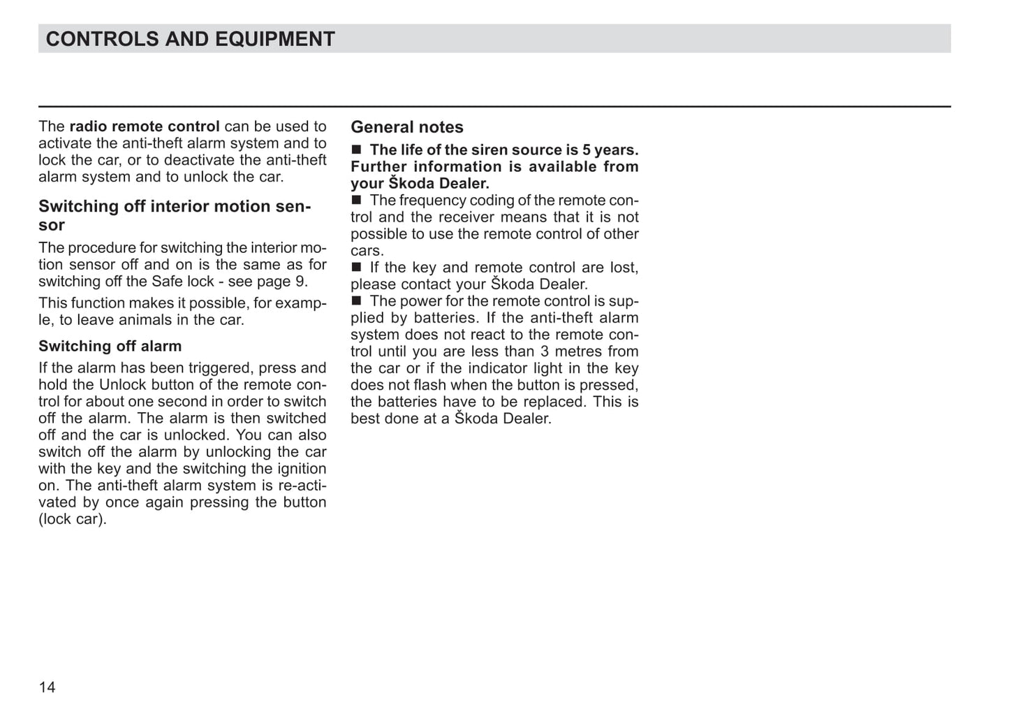 2003-2004 Skoda Octavia Owner's Manual | English