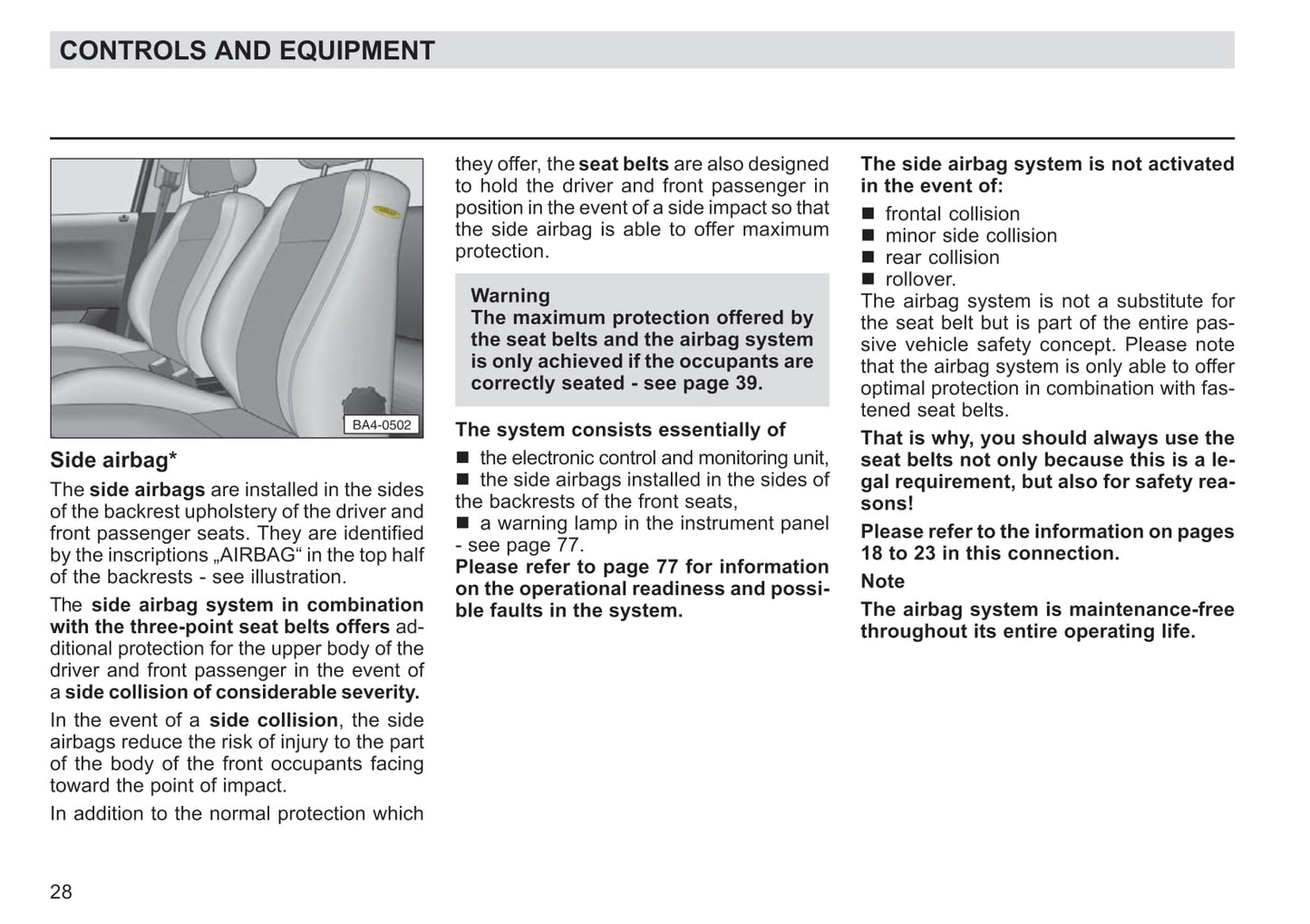 2003-2004 Skoda Octavia Owner's Manual | English