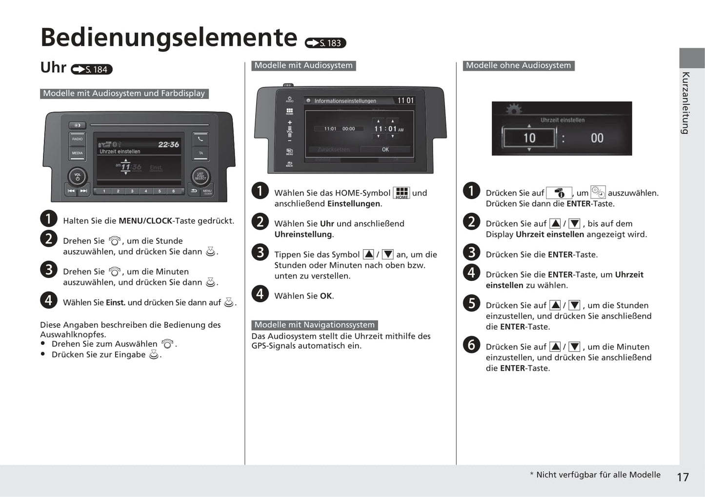 2018-2019 Honda Civic Type-R Owner's Manual | German