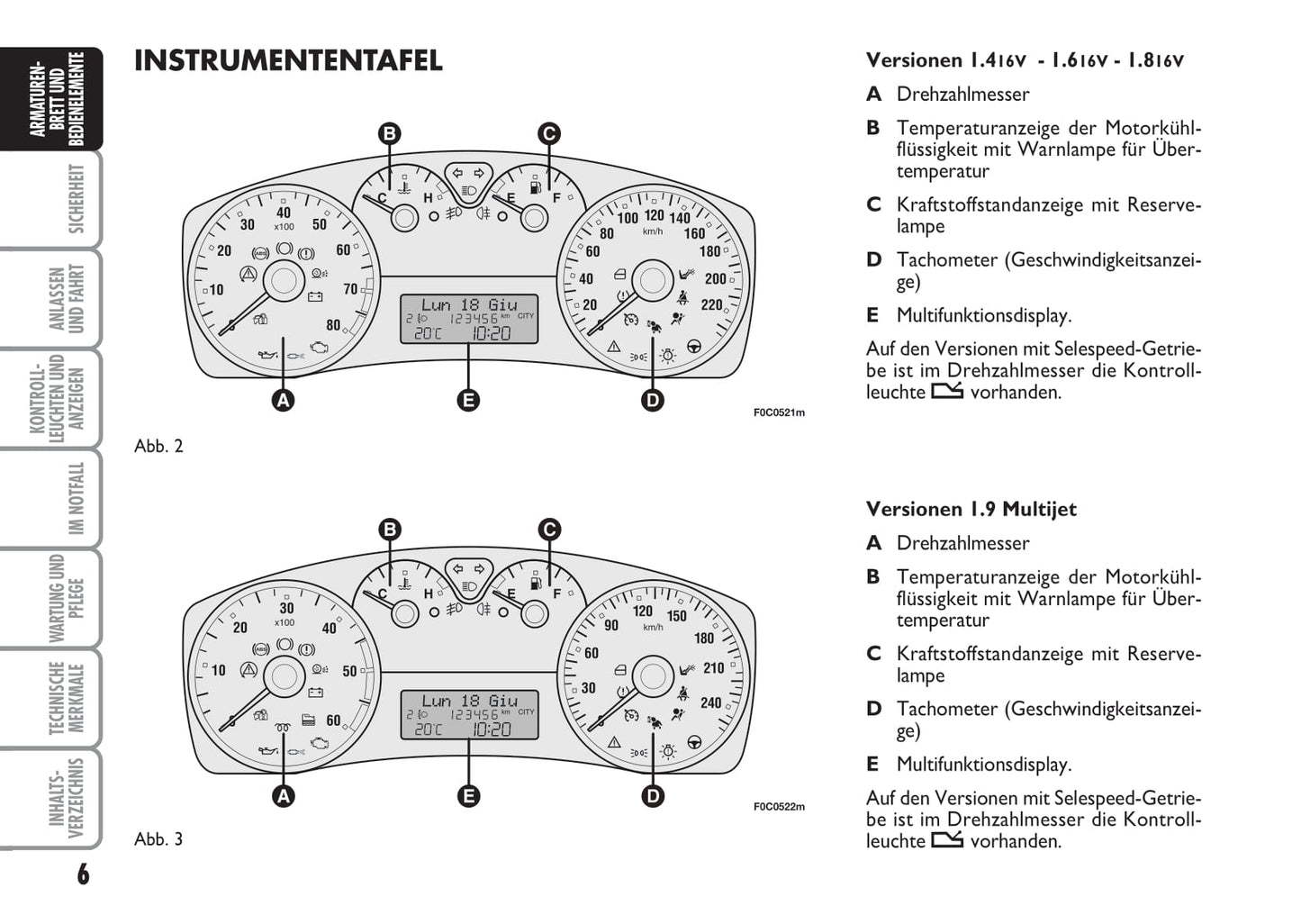 2006-2007 Fiat Stilo Manuel du propriétaire | Allemand