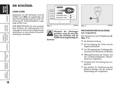 2006-2007 Fiat Stilo Manuel du propriétaire | Allemand