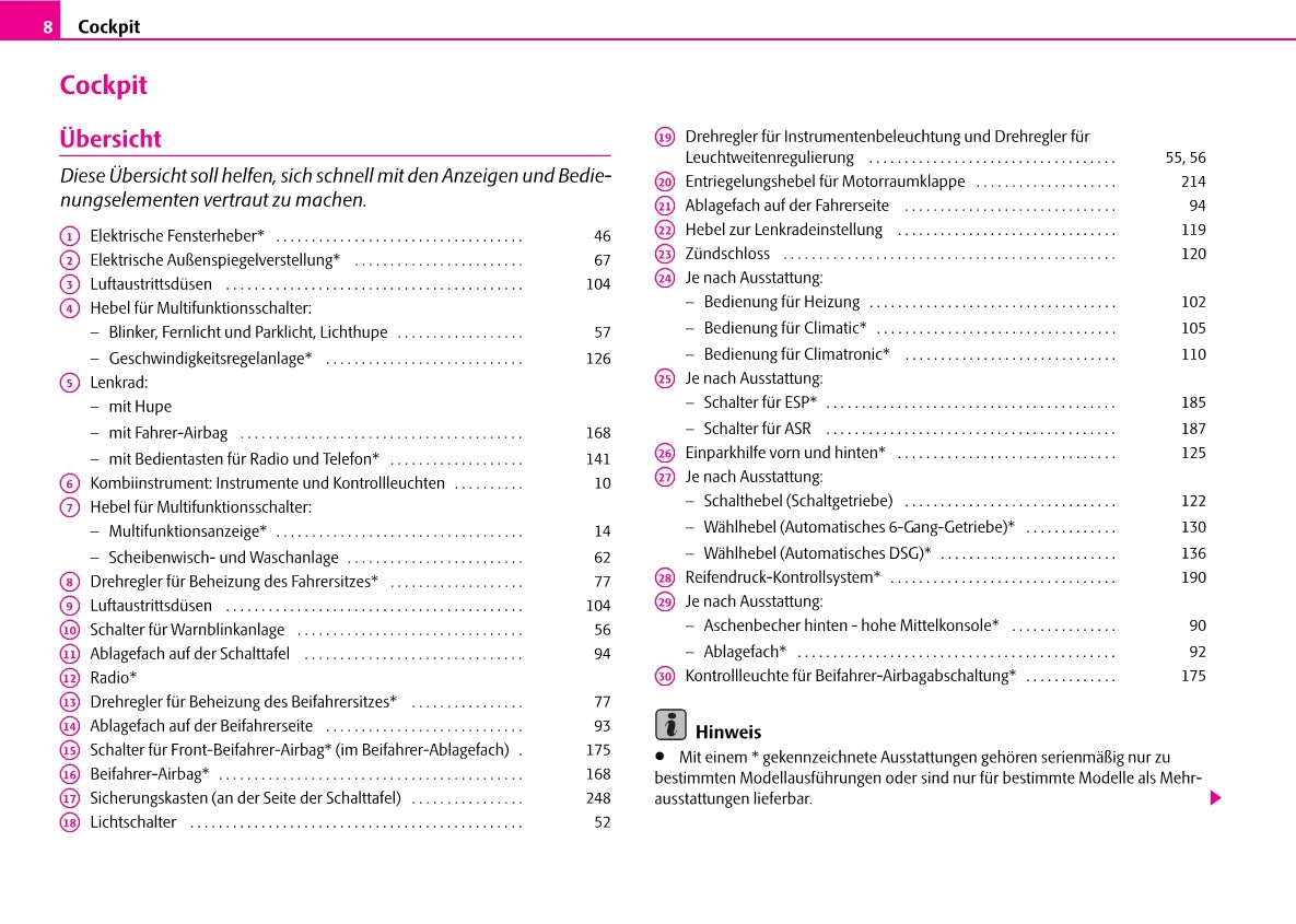 2007-2008 Skoda Octavia Owner's Manual | German