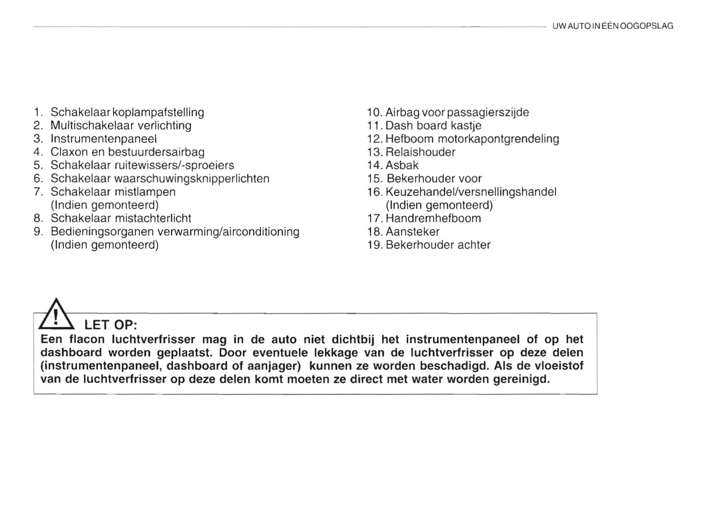 2002-2003 Hyundai Getz Gebruikershandleiding | Nederlands