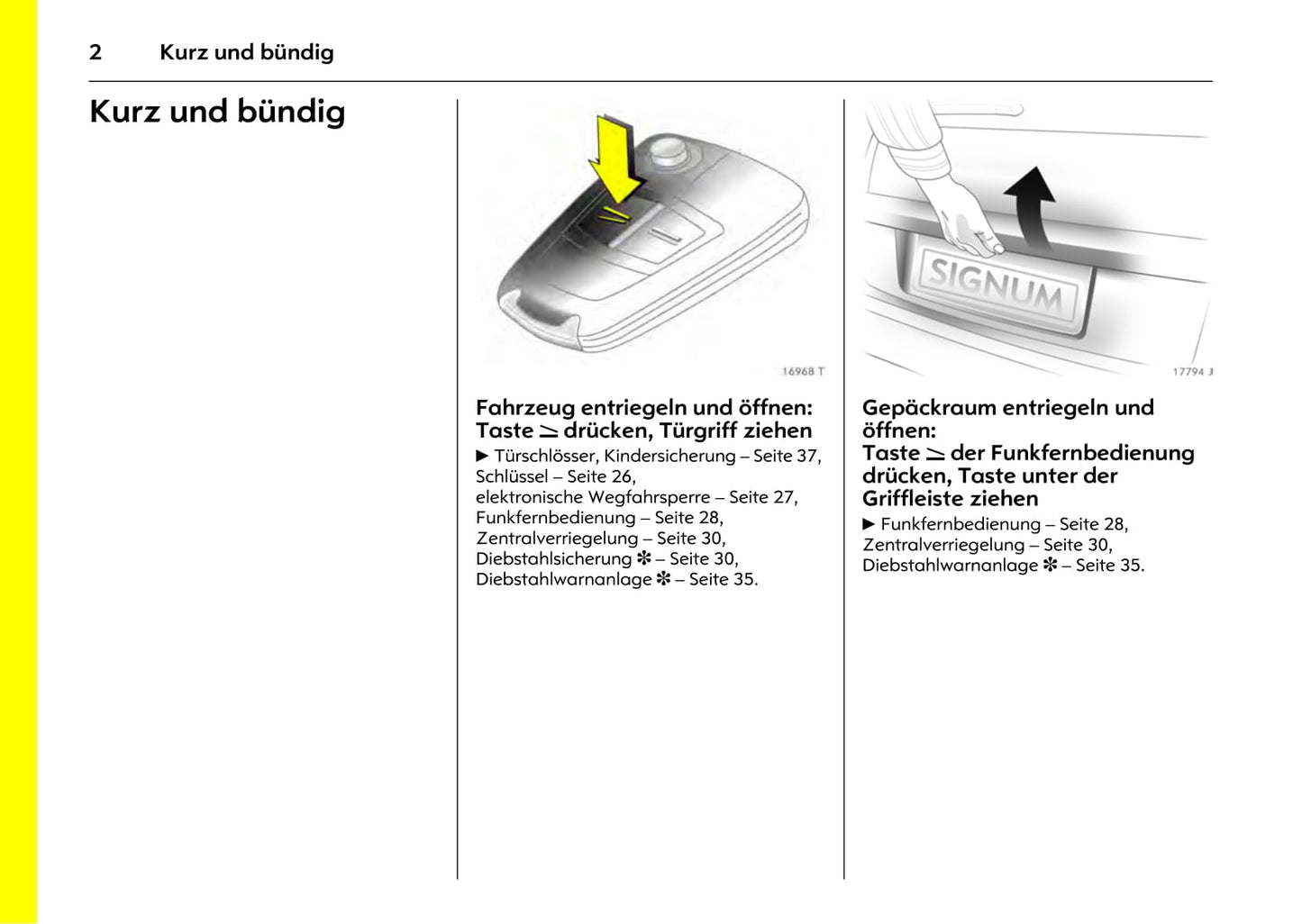 2005-2008 Opel Signum Bedienungsanleitung | Deutsch