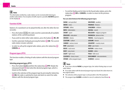 Skoda Radio Dance Owner's Manual 2007