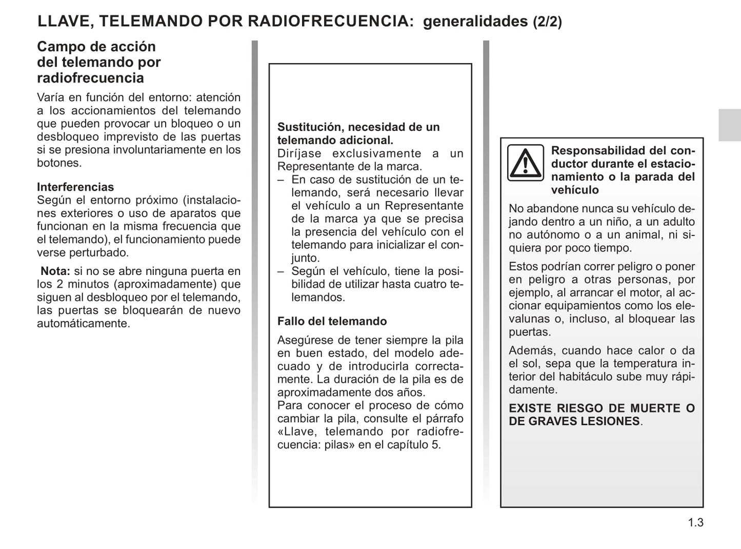 2013-2020 Renault Kangoo Manuel du propriétaire | Espagnol