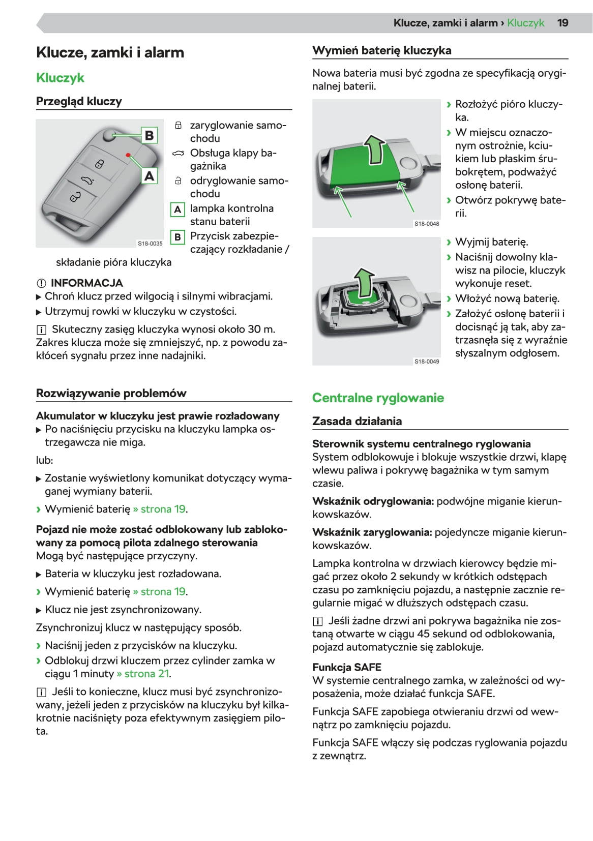 2019-2020 Skoda Kamiq Owner's Manual | Polish