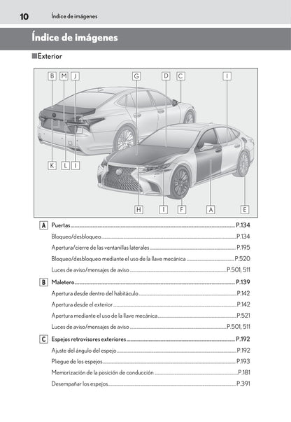 2018-2019 Lexus LS 500h Owner's Manual | Spanish