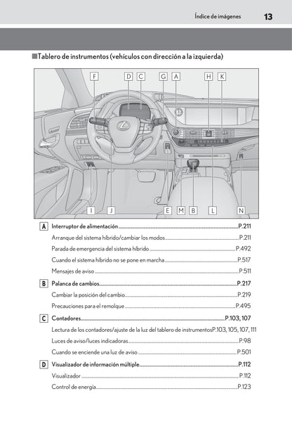 2018-2019 Lexus LS 500h Owner's Manual | Spanish