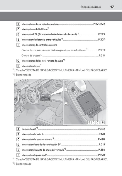 2018-2019 Lexus LS 500h Owner's Manual | Spanish