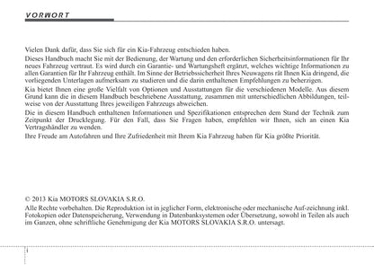 2013-2014 Kia Venga Owner's Manual | German