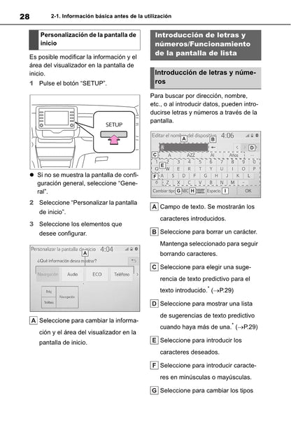 Toyota Yaris Cross Navigation / Multimedia Manual de Instrucciones 2021 - 2023