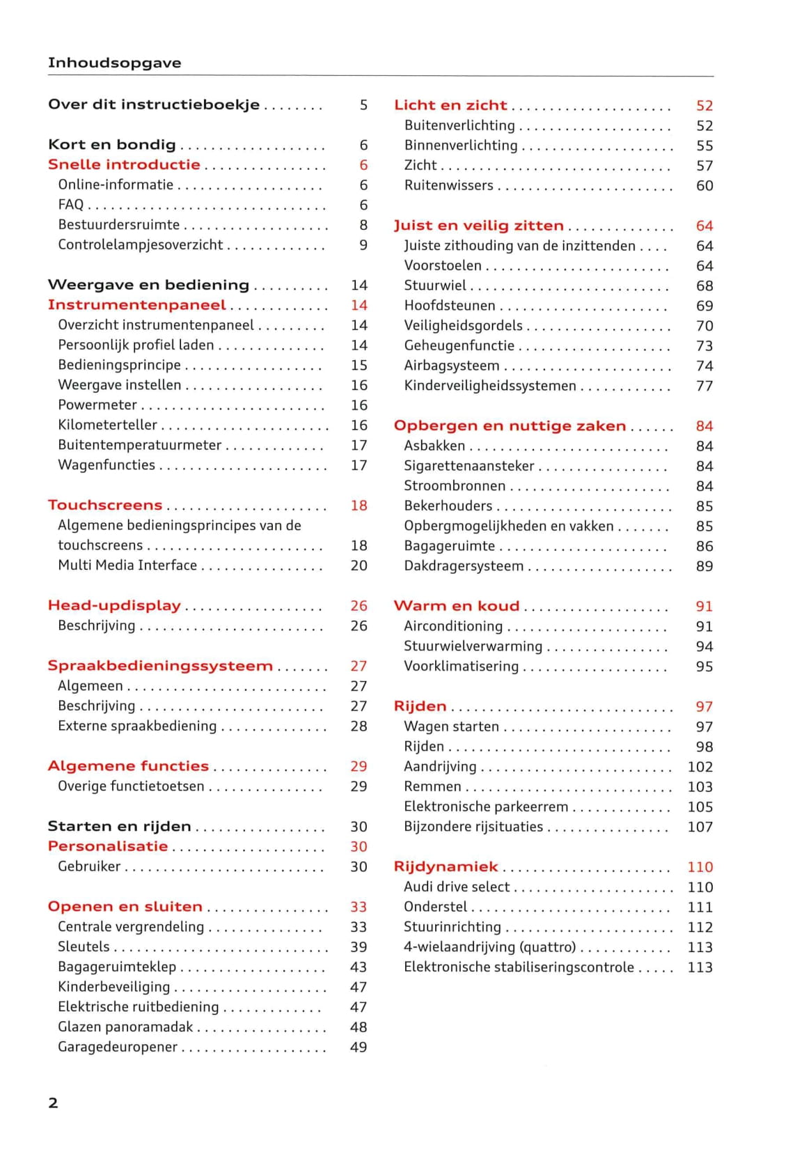 2018-2023 Audi e-tron Gebruikershandleiding | Nederlands