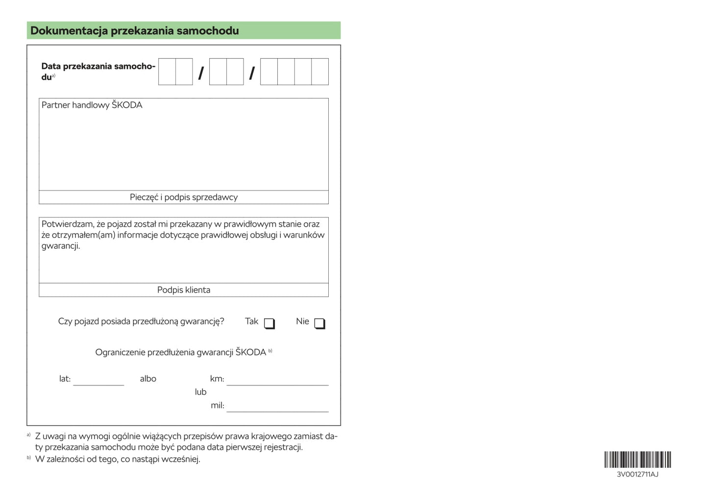 2018-2019 Skoda Superb Owner's Manual | Polish