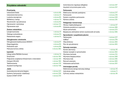 2018-2019 Skoda Superb Owner's Manual | Polish