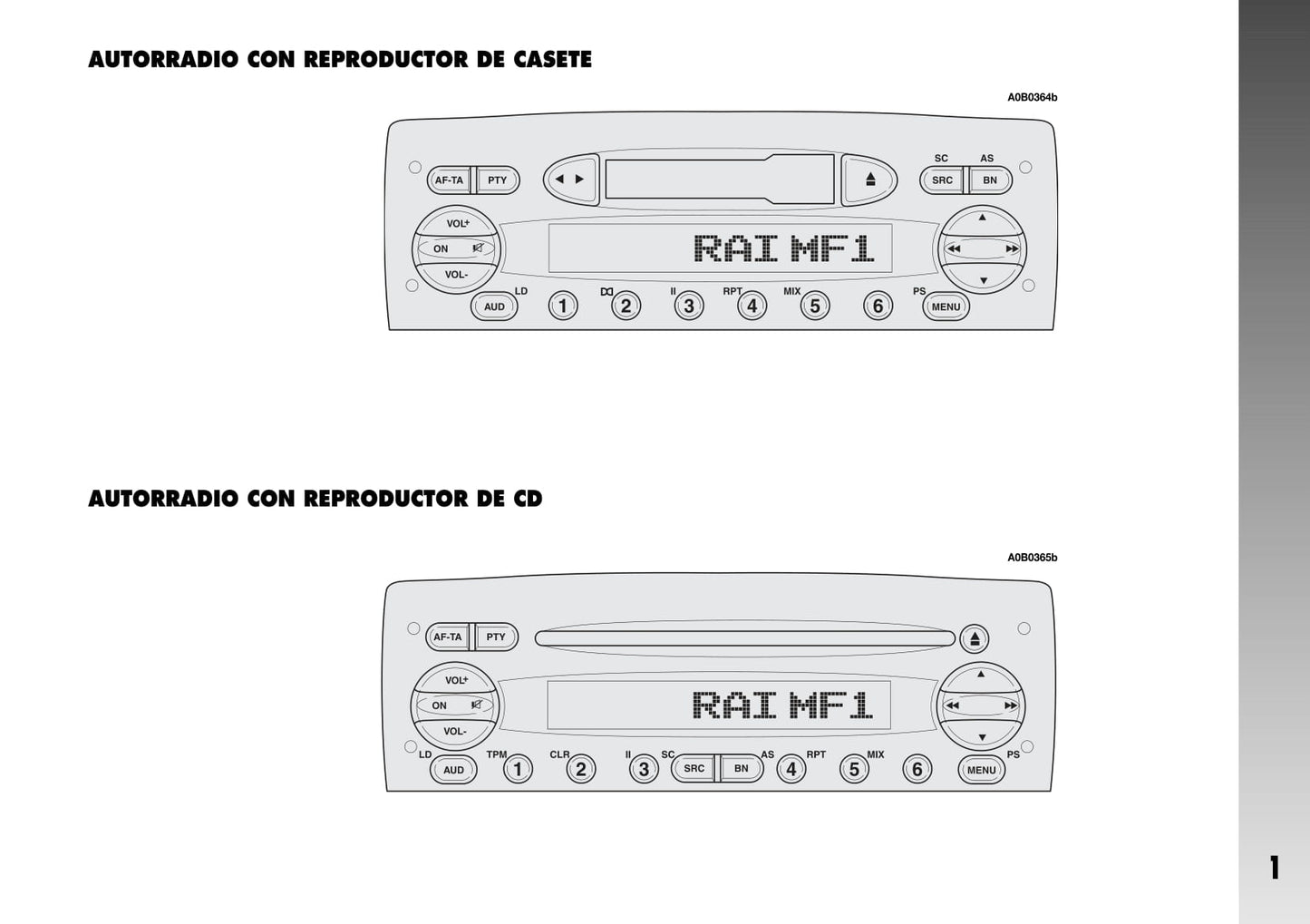 Alfa Romeo 156 / 156 GTA Autorradio Instrucciones 2004 - 2007