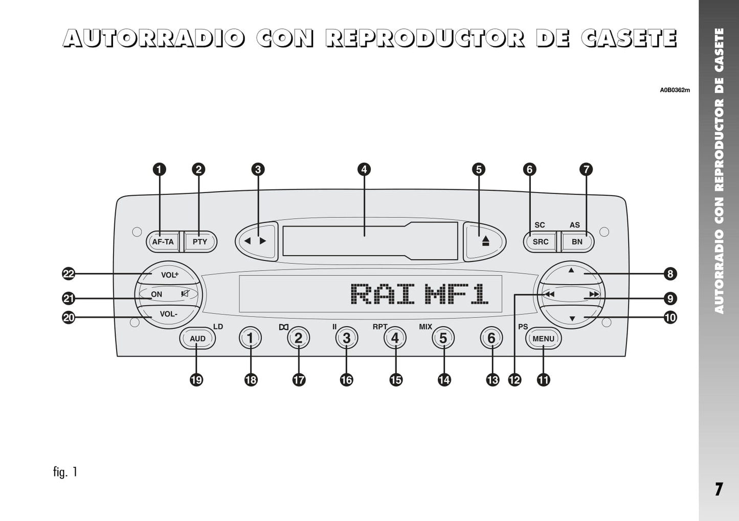 Alfa Romeo 156 / 156 GTA Autorradio Instrucciones 2004 - 2007