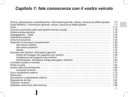 2009-2013 Renault Clio Manuel du propriétaire | Italien