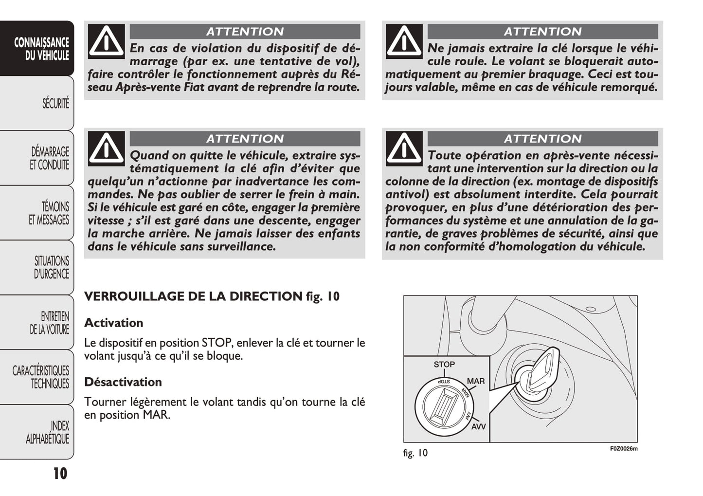 2011-2012 Fiat Panda Owner's Manual | French