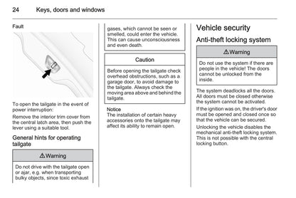 2011-2014 Vauxhall Antara Bedienungsanleitung | Englisch