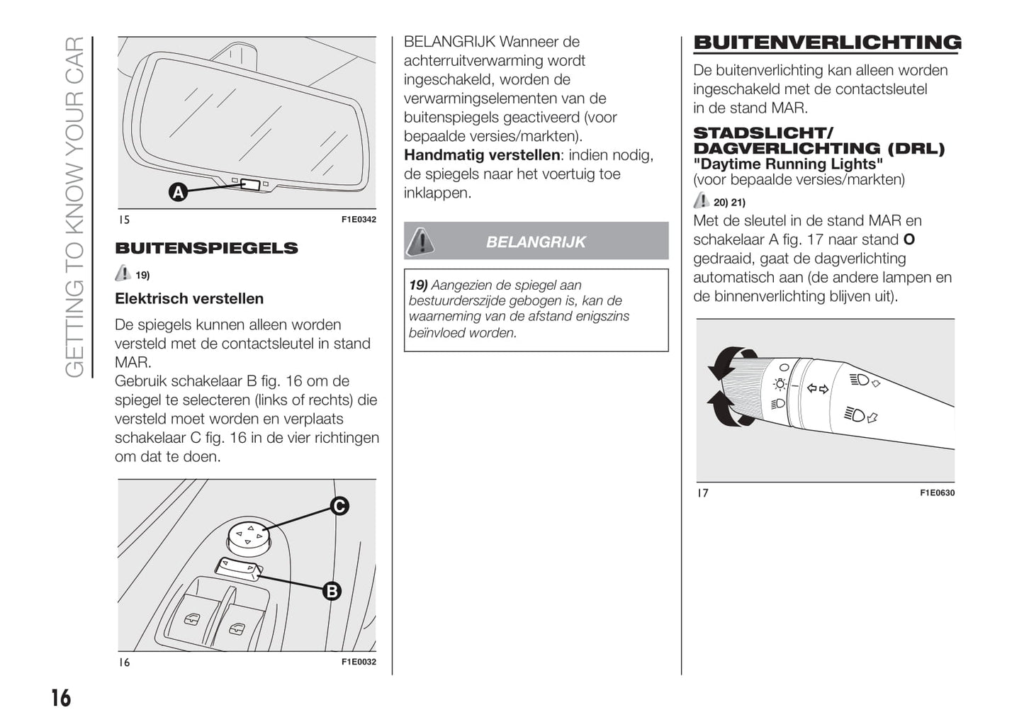 2015-2019 Fiat Punto Manuel du propriétaire | Néerlandais