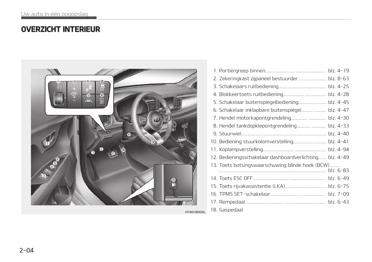 2019-2020 Kia Rio Bedienungsanleitung | Niederländisch