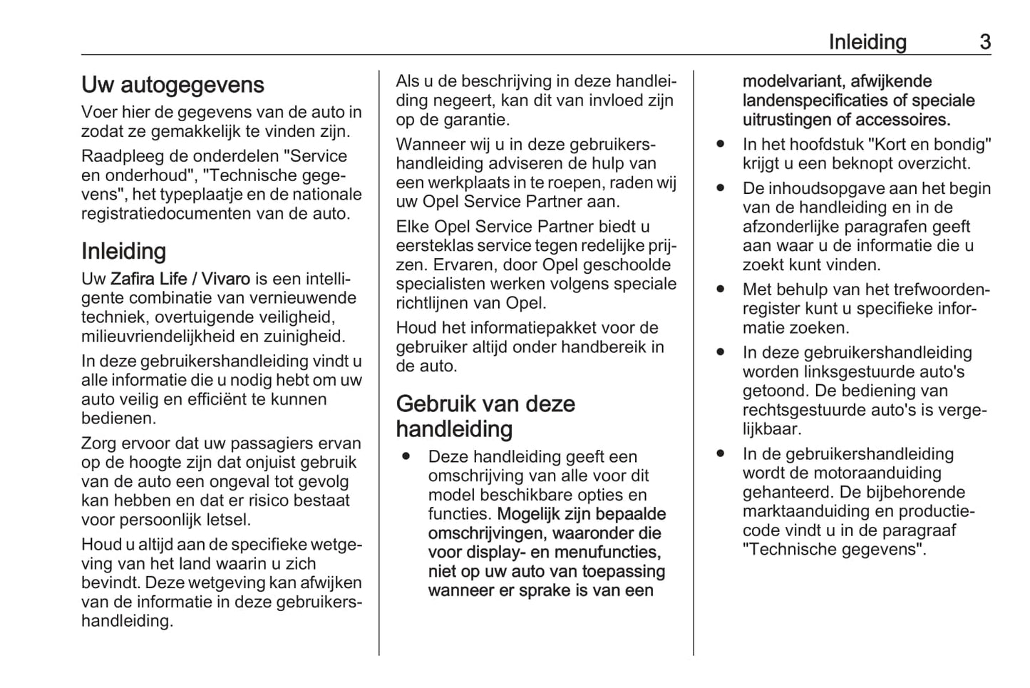 2019-2020 Opel Vivaro Gebruikershandleiding | Nederlands