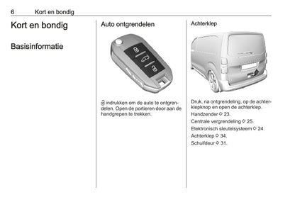 2019-2020 Opel Vivaro Gebruikershandleiding | Nederlands