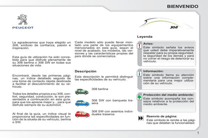 2010-2011 Peugeot 308 Manuel du propriétaire | Espagnol